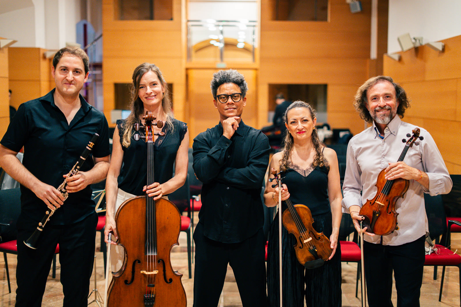Los músicos del MurciArt Music Festival tras un concierto